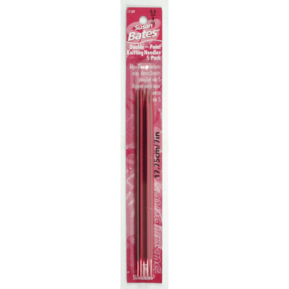 Susan Bates Silvalume 5 Pack, Double Point Knitting Needles U.S. 9 (5.5 mm)