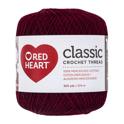 Red Heart Classic Crochet Thread Size 10 - Clearance shades Burgundy