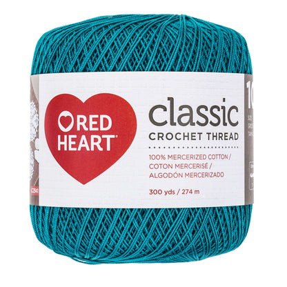 Red Heart Classic Crochet Thread Size 10 - Clearance shades Peacock