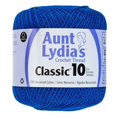 Aunt Lydia's Classic Crochet Thread Size 10 - Clearance shades Dark Royal