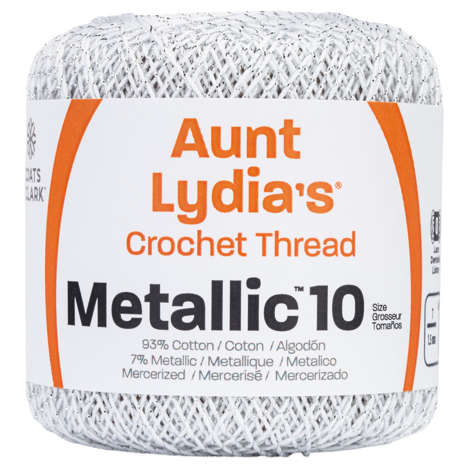 Aunt Lydia's Metallic Crochet Thread Size 10