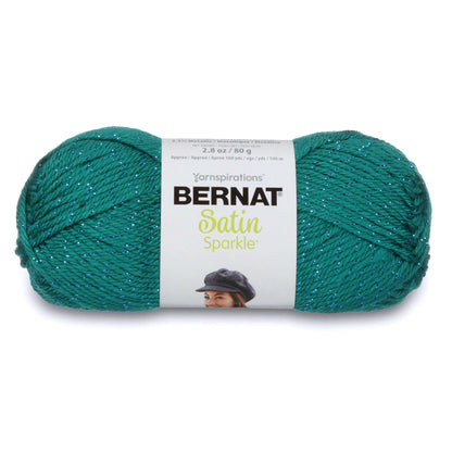 Bernat Satin Sparkle Yarn - Discontinued shades Emerald Sparkle