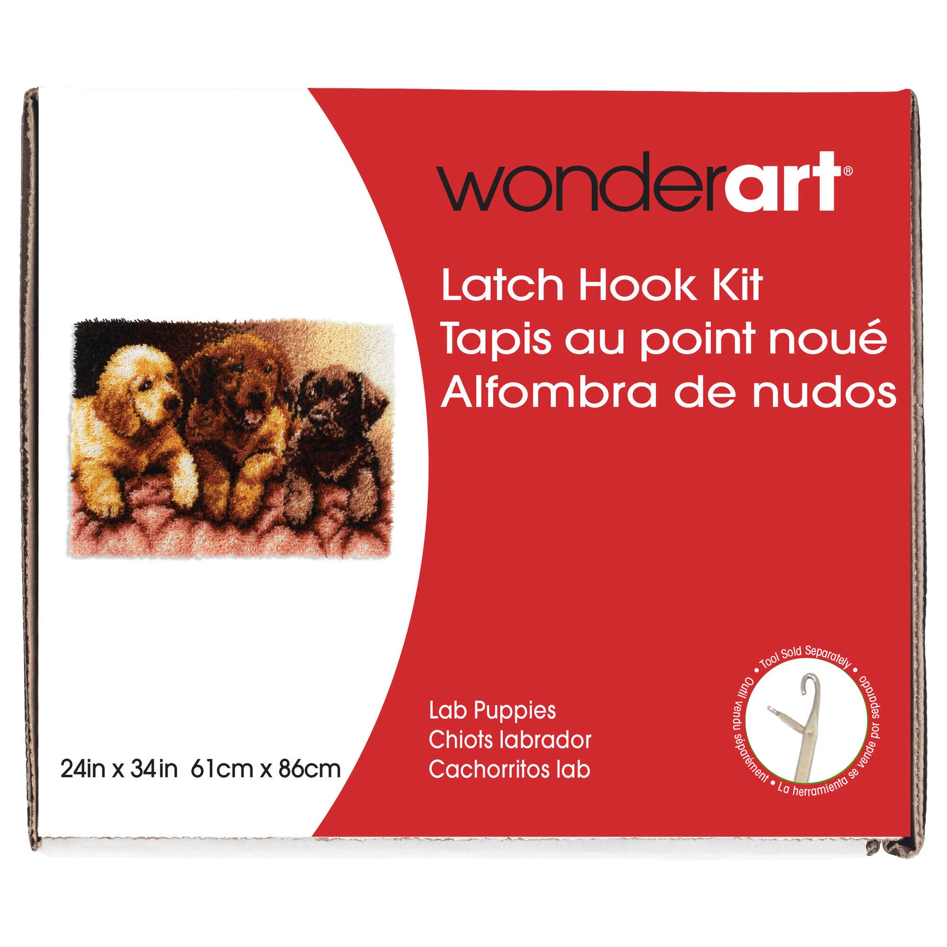 WonderArt Lab Puppies Kit 24" x 34", Clearance items