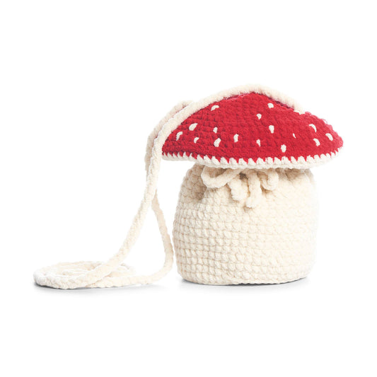 Crochet MushroomPurse made in Bernat Blanket Yarn