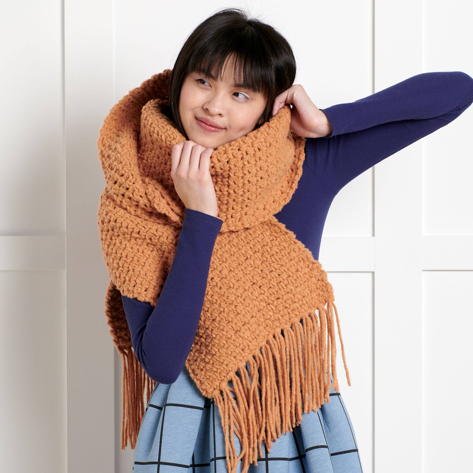 Free Beginner Bernat Cozy Wraps Scarf Crochet Pattern Yarnspirations