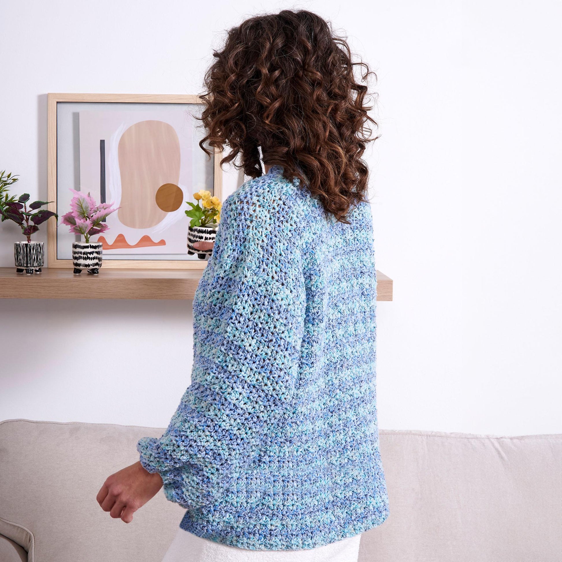 Free Bernat Ocean Mix Relaxed Crochet Cardigan Pattern