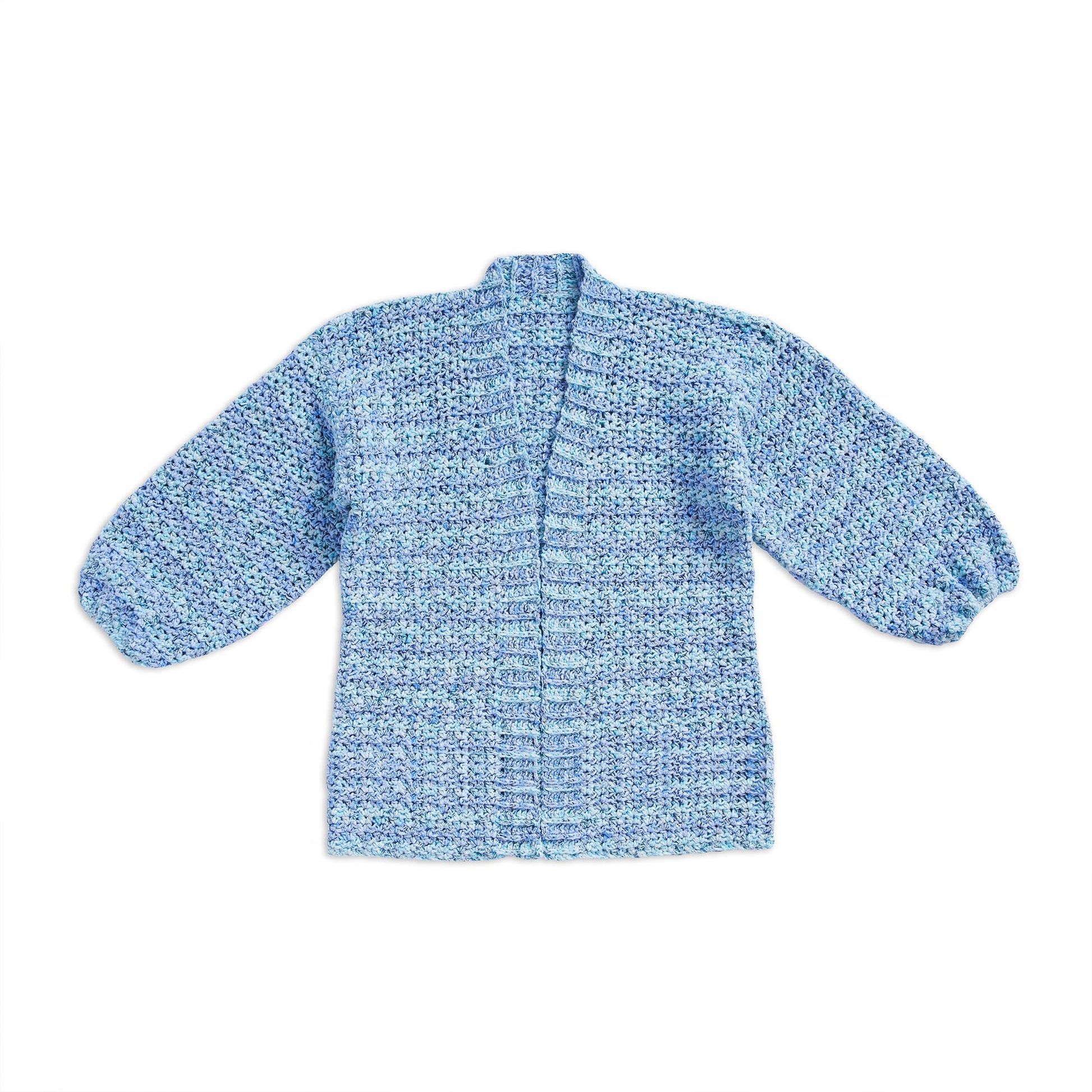 Free Bernat Ocean Mix Relaxed Crochet Cardigan Pattern