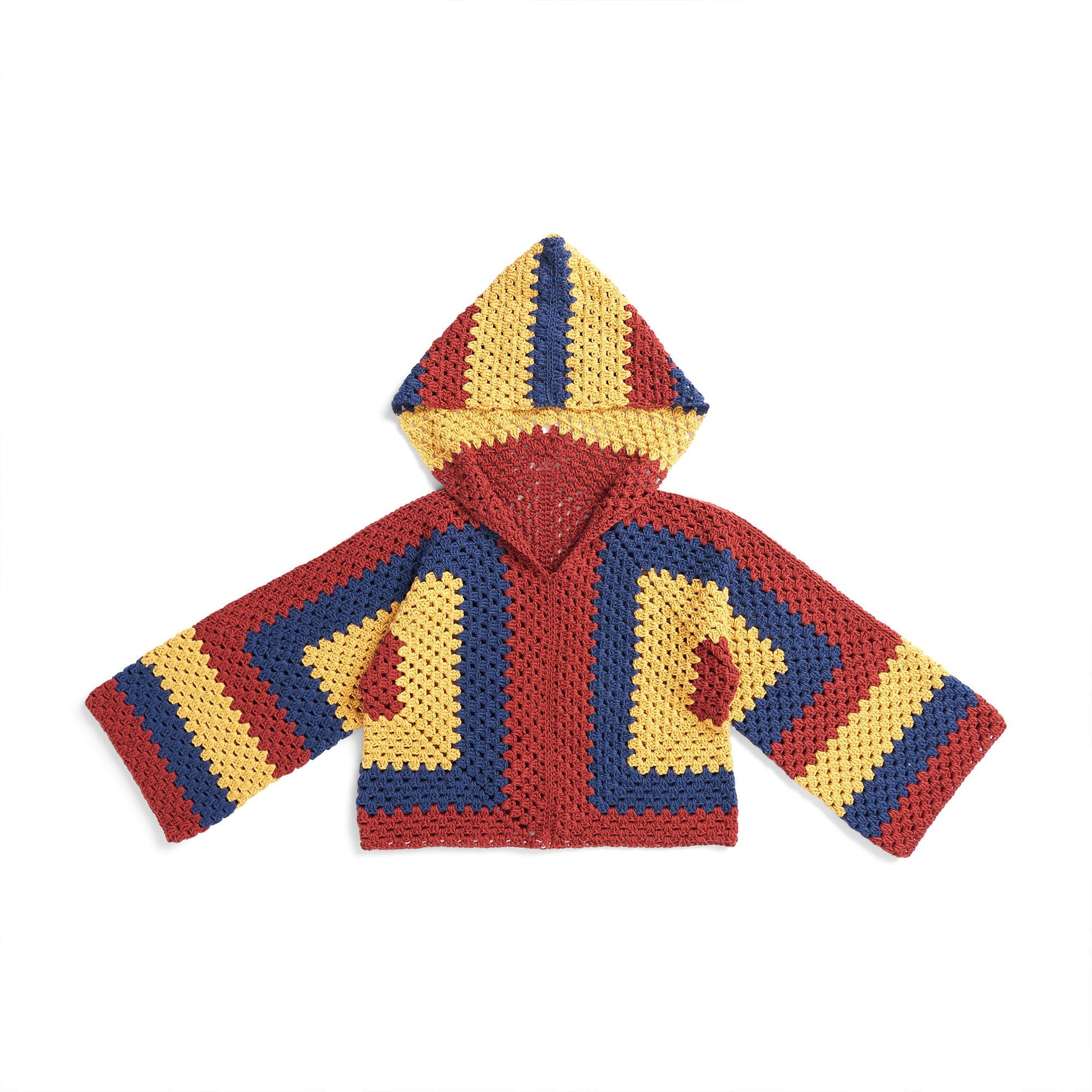 Free Bernat Crochet Hexi Hoodie Pullover Pattern