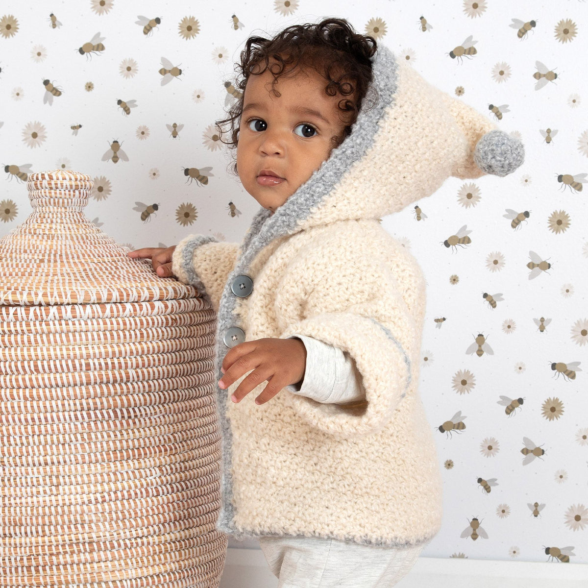 Crochet Hood made in Bernat Forever Fleece Finest Yarn