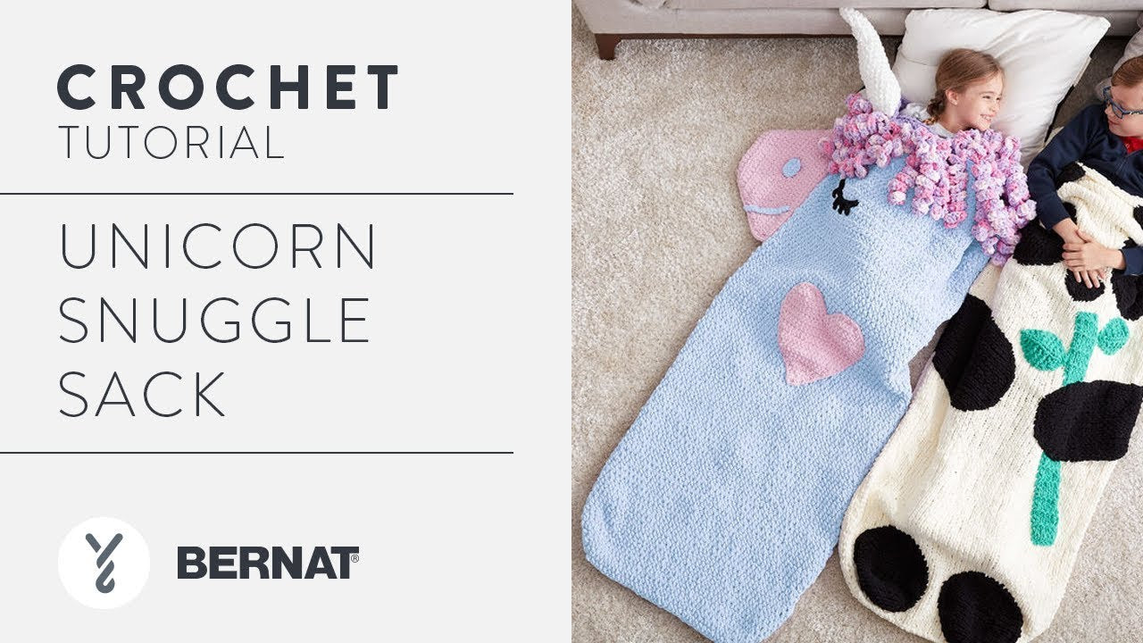 Bernat Crochet Unicorn Snuggle Sack