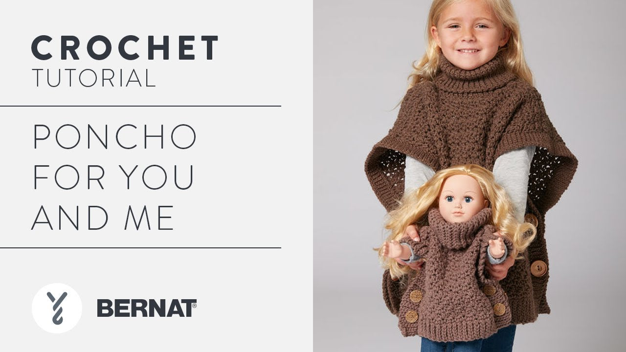 Bernat Poncho For You And Me Crochet
