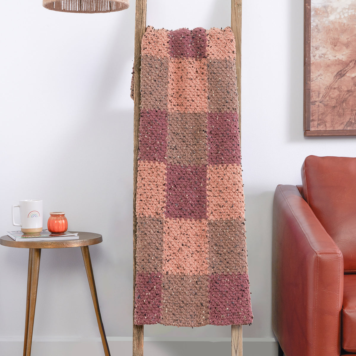Crochet Blanket made in Bernat Forever Fleece Tweeds Yarn