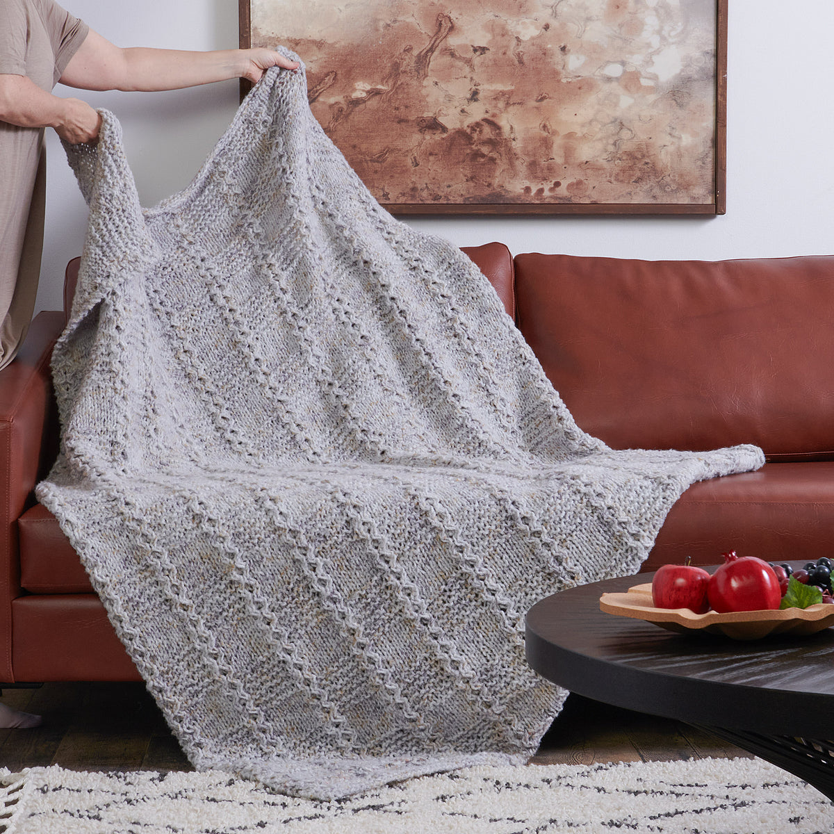 Crochet Blanket made in Bernat Felted Yarn