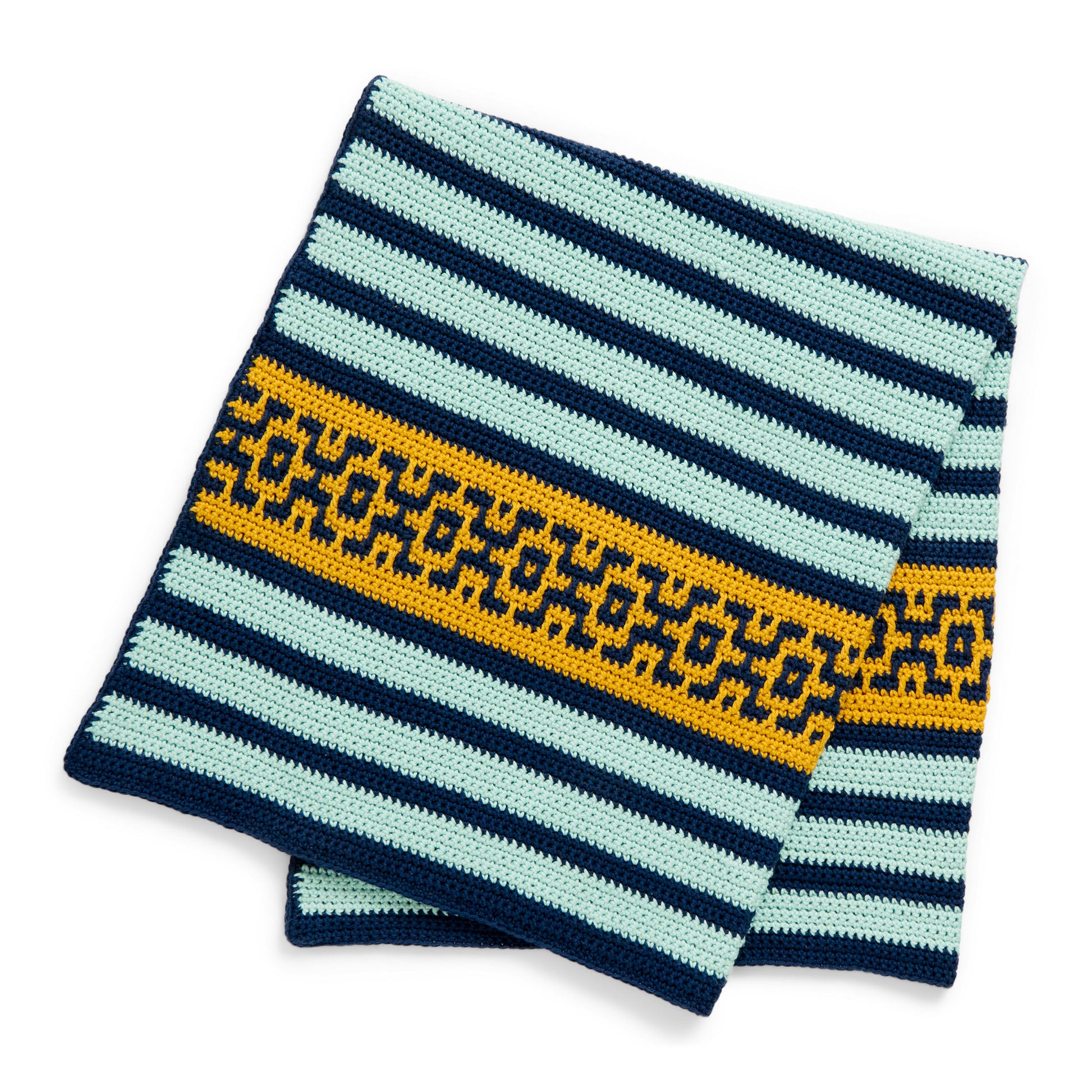 Free Bernat Geometric Bliss Crochet Baby Blanket Pattern