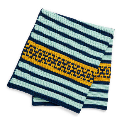Bernat Geometric Bliss Crochet Baby Blanket Crochet Blanket made in Bernat Softee Cotton Yarn