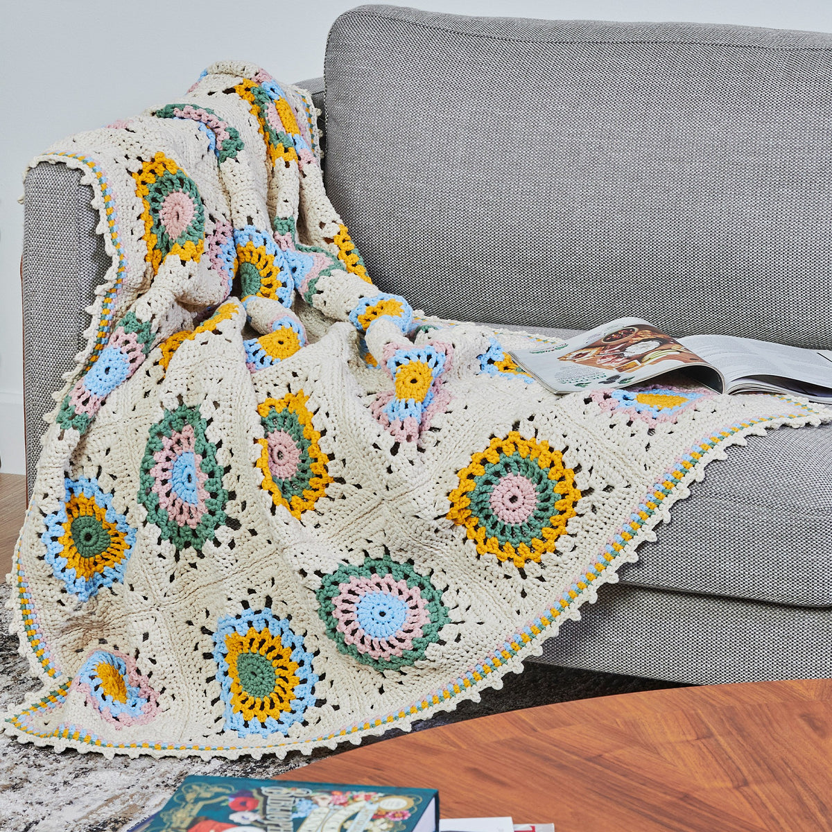 Crochet Blanket made in Bernat Maker Yarn