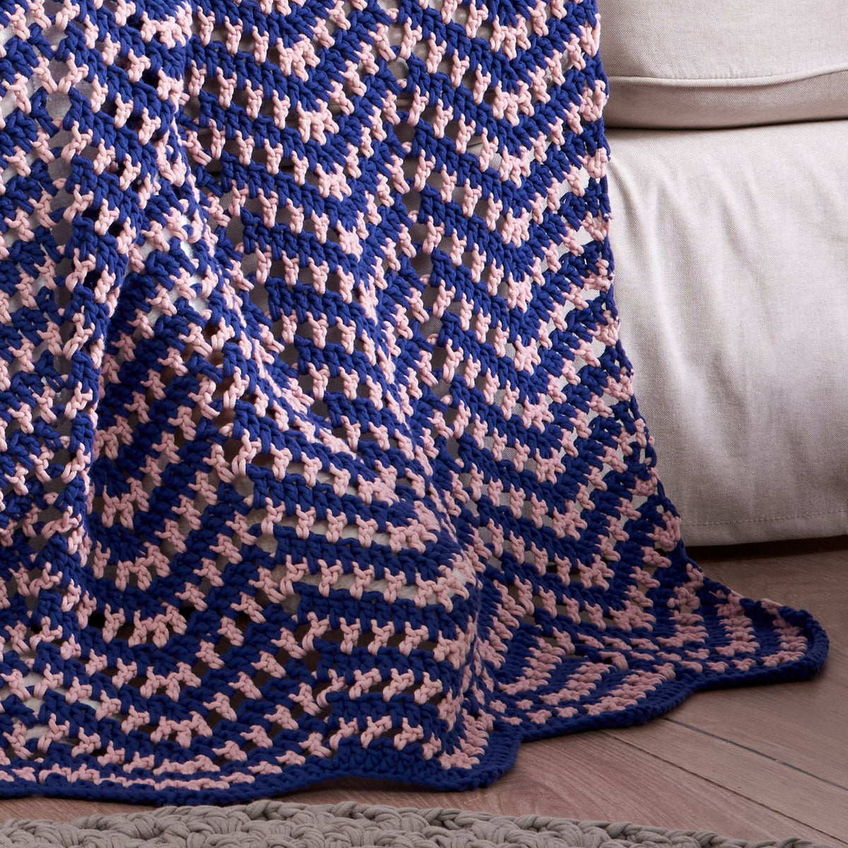 Crochet Blanket made in Bernat Maker Yarn