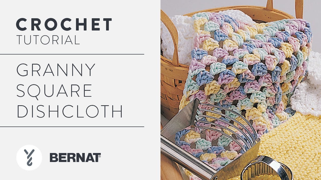 Bernat Granny Square Dishcloth Crochet