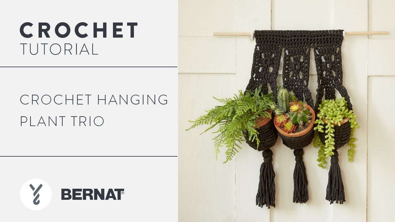 Bernat Crochet Hanging Plant Trio