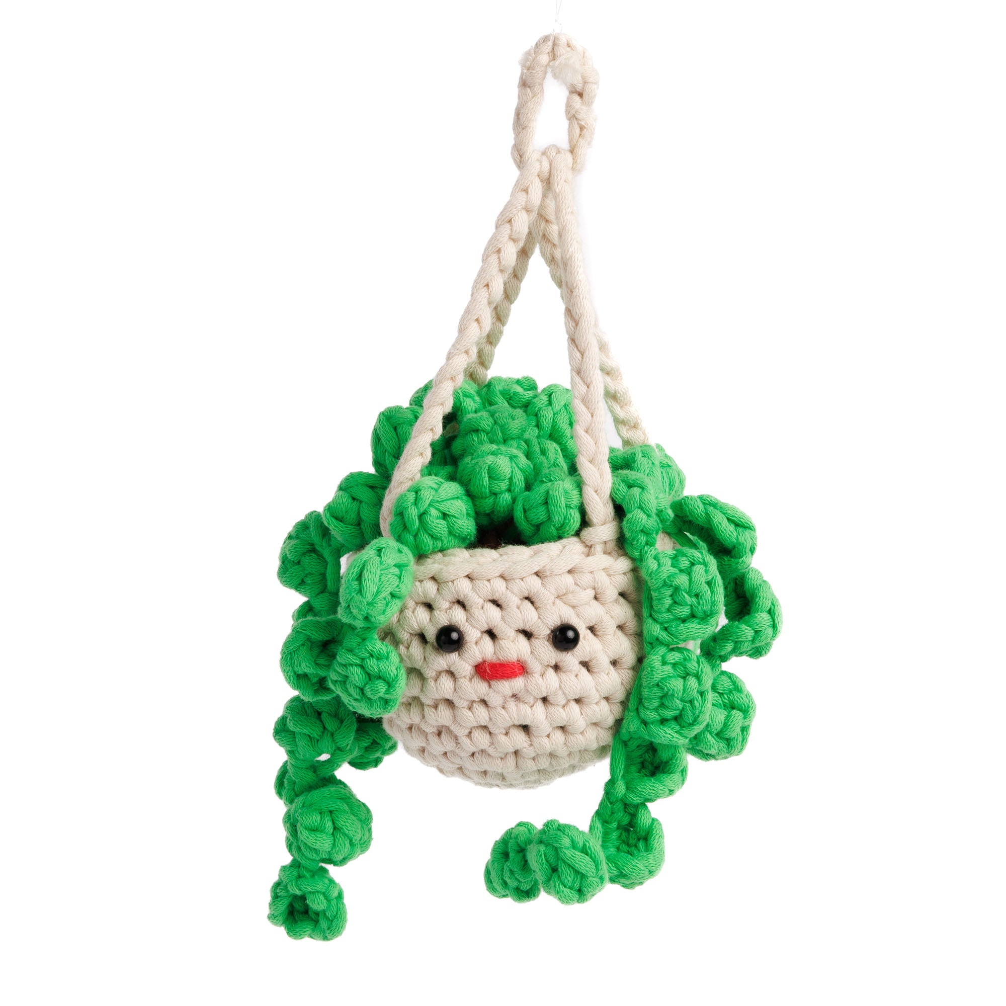 Free Easy Maker Minis Pearl the Crochet Hanging Plant Pattern |  Yarnspirations