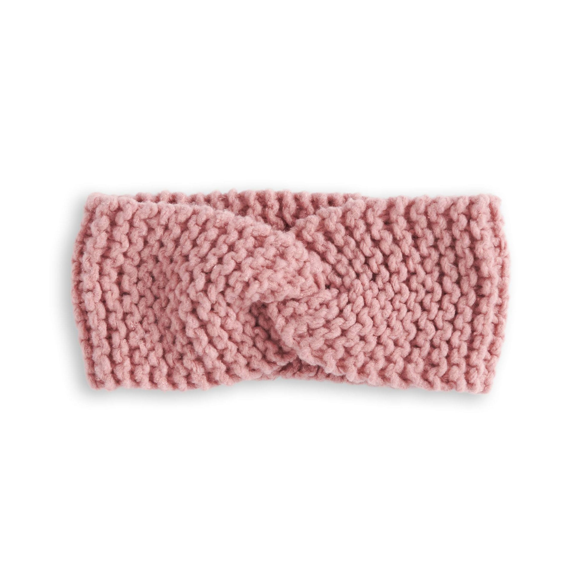 Free Bernat Beginner Knit Twister Headband Pattern