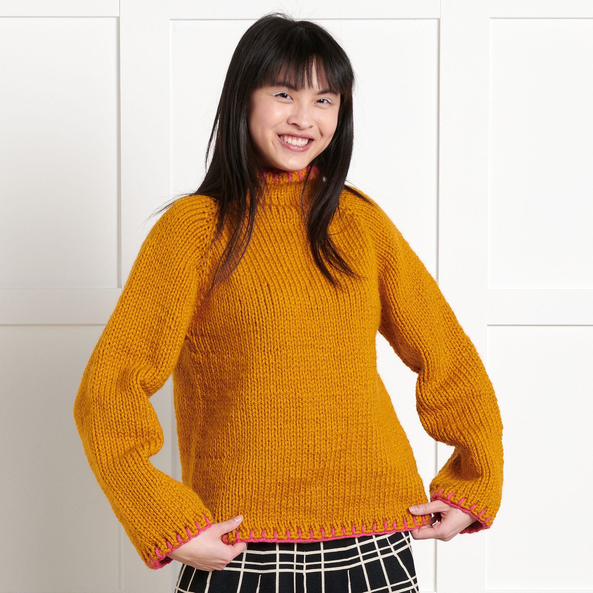 Free Bernat Take It From The Top Knit Pullover Pattern
