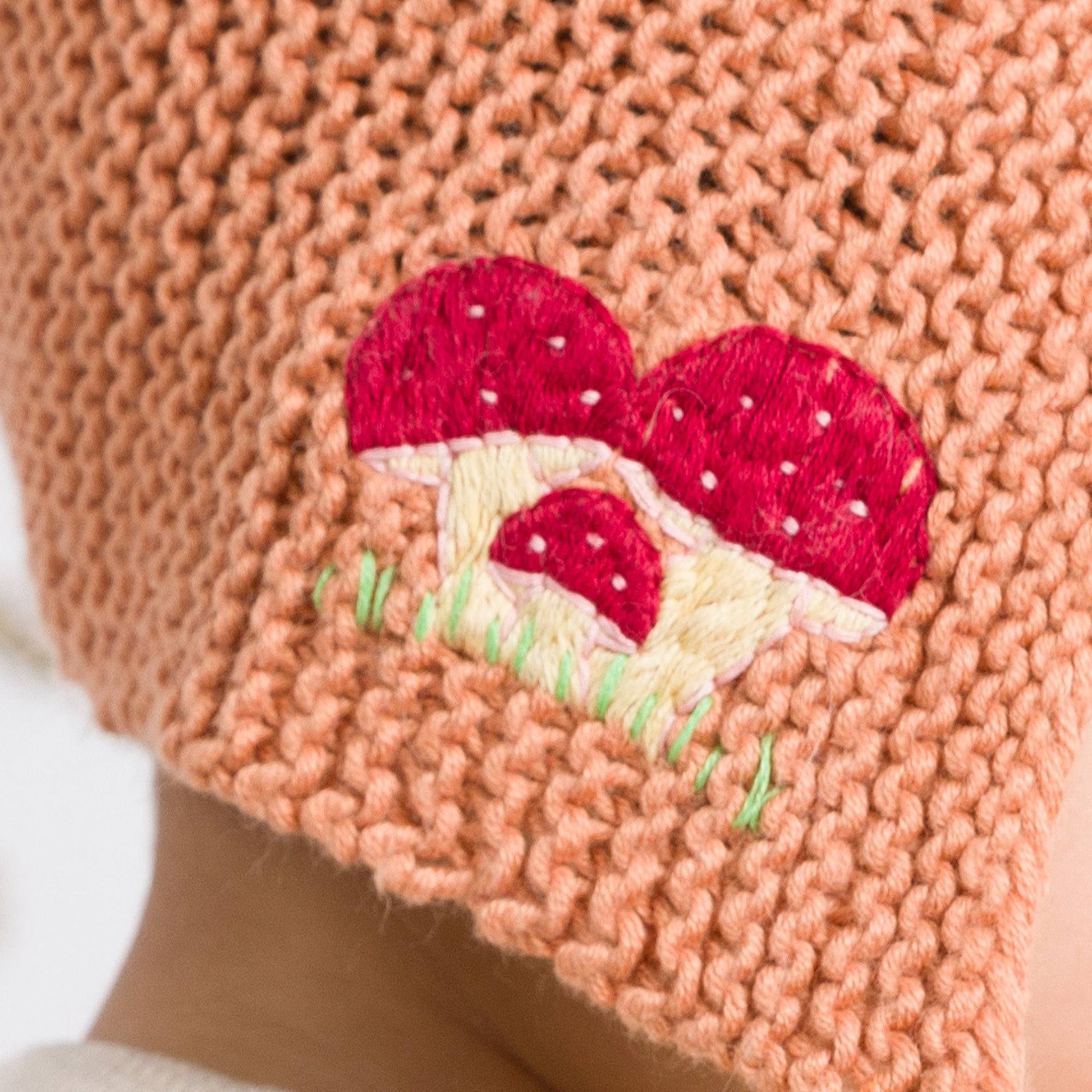 Free Bernat My Little Mushroom Knit Bonnet Pattern