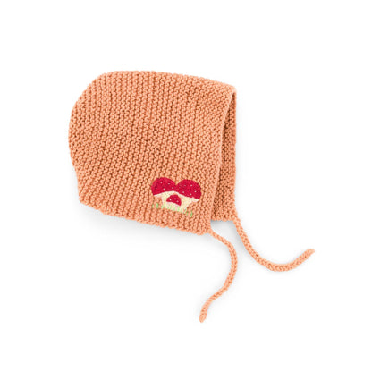 Bernat My Little Mushroom Knit Bonnet Knit Bonnet made in Bernat Yarn