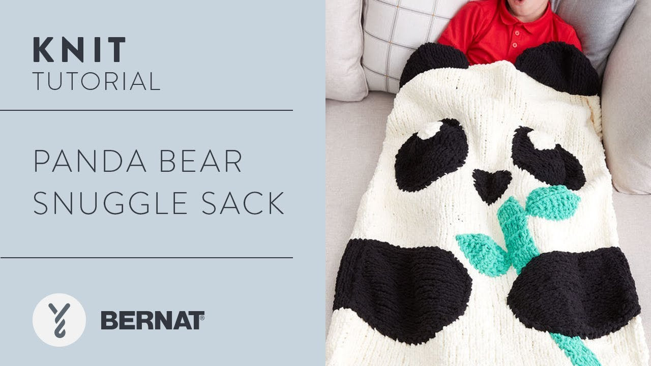 Bernat Knit Panda Bear Snuggle Sack
