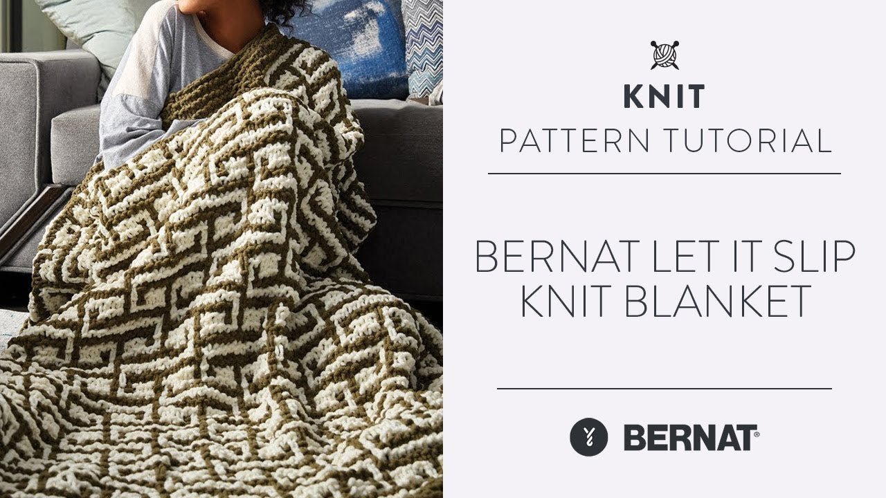 Bernat Let It Slip Knit Blanket