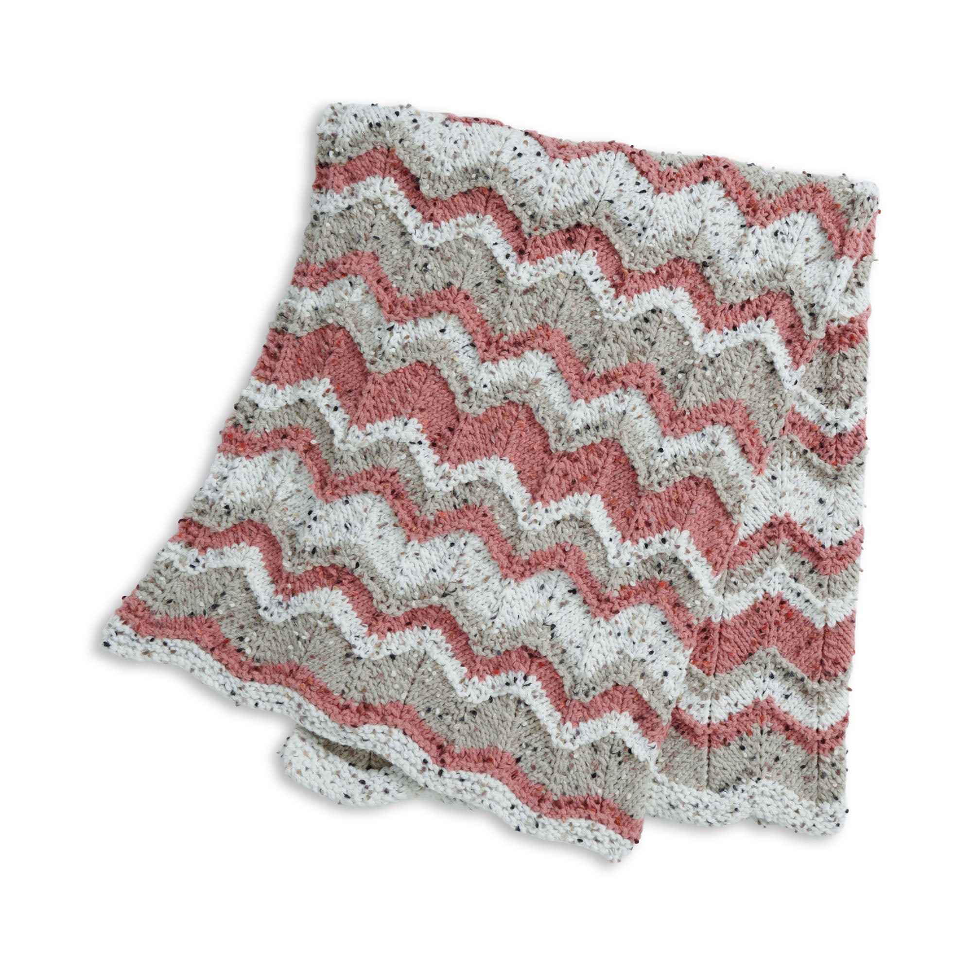 Free Easy Bernat Forever Fleece Knit Chevron Blanket Knit Pattern