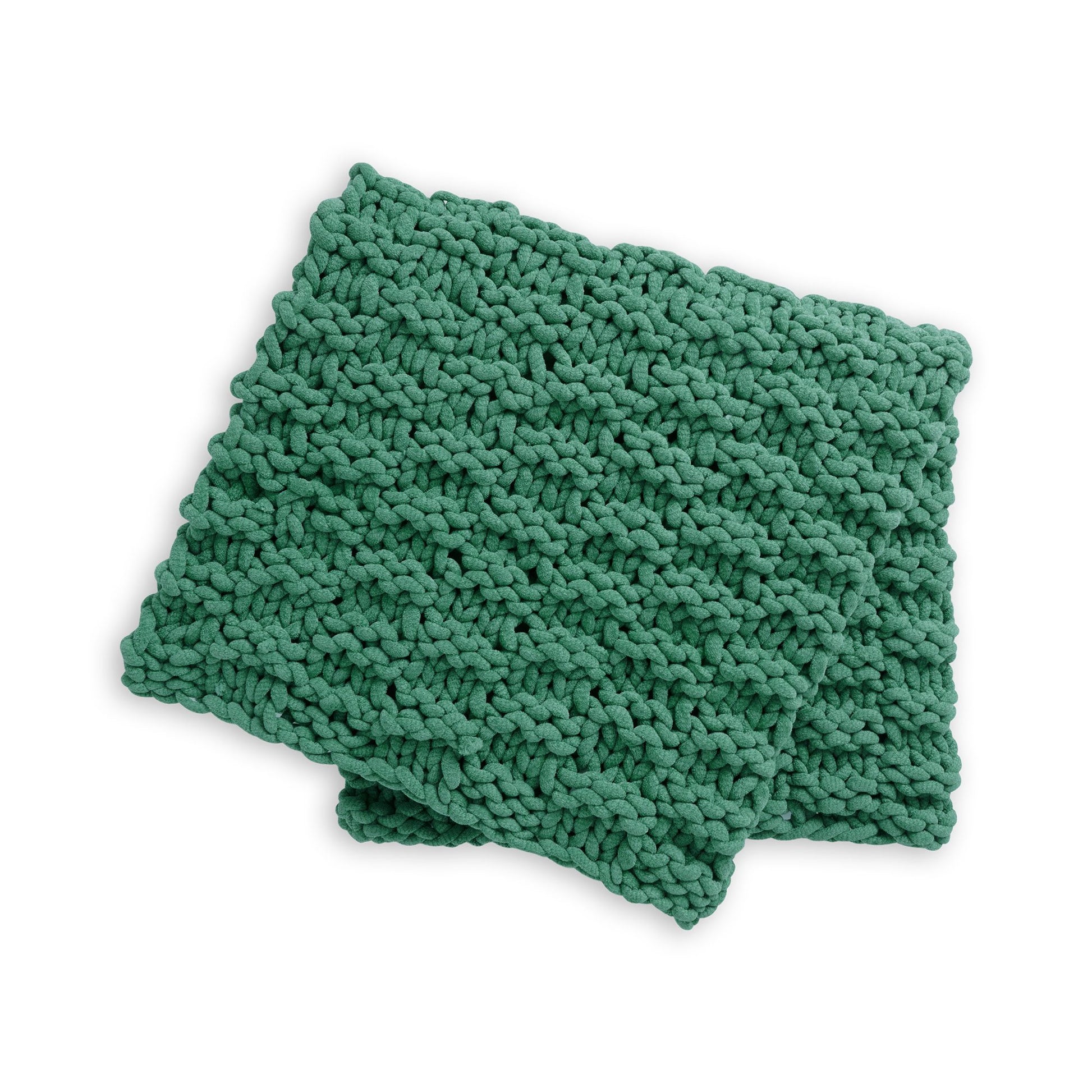 Free Bernat Big Plush Basketweave Knit Blanket Pattern