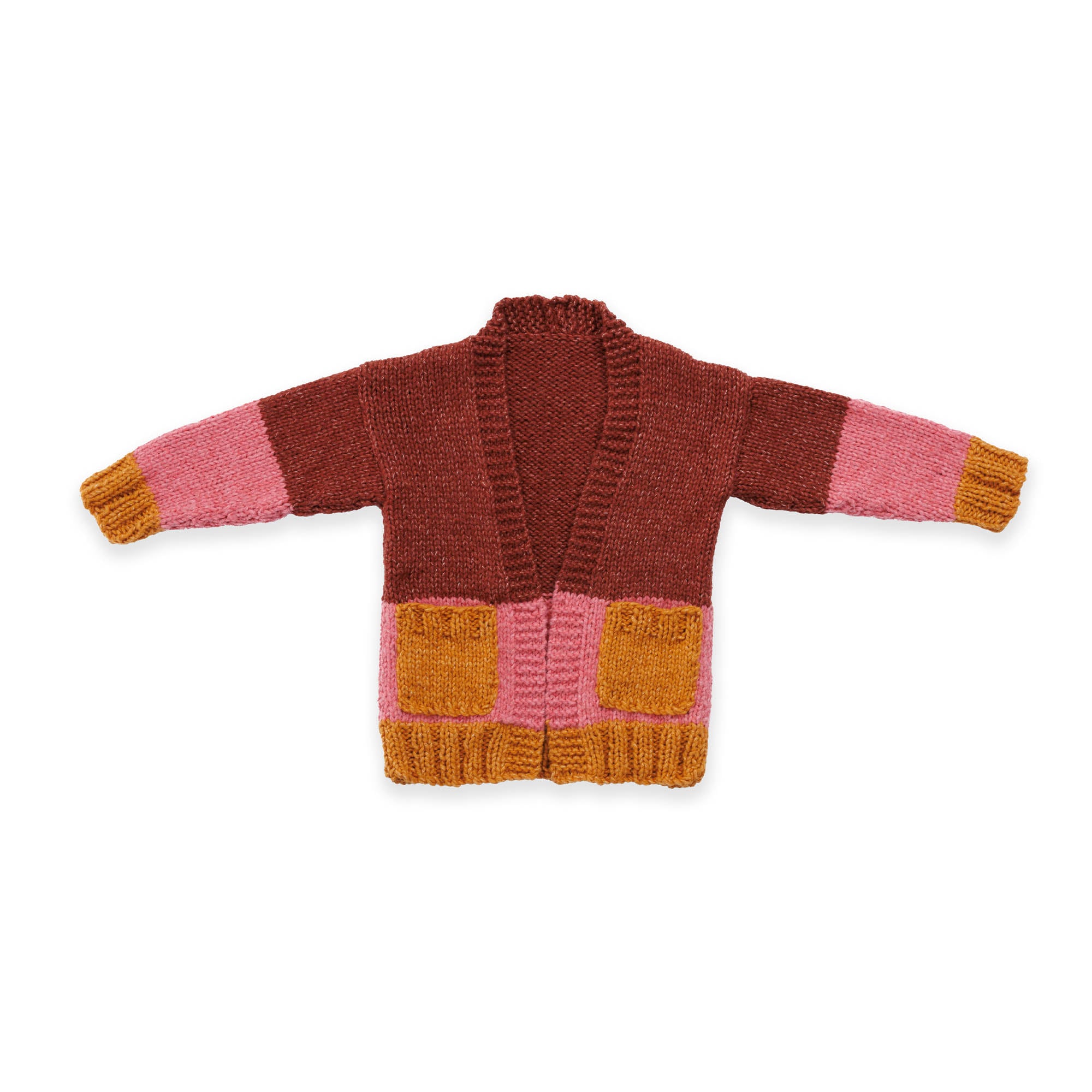 トップス MIX YARN KNIT CARDIGAN Free Easy Bernat Colorblocked Knit Cardigan​ Pattern | Yarnspirations