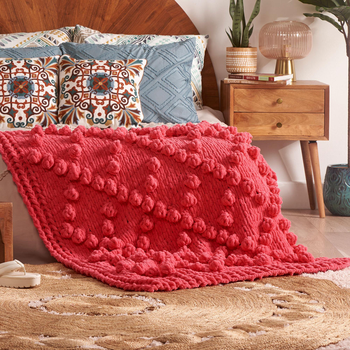 Craft Blanket made in Bernat Alize Blanket-EZ Yarn
