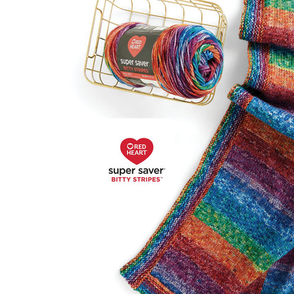 Red Heart Super Saver Bitty Stripes Yarn All Variants