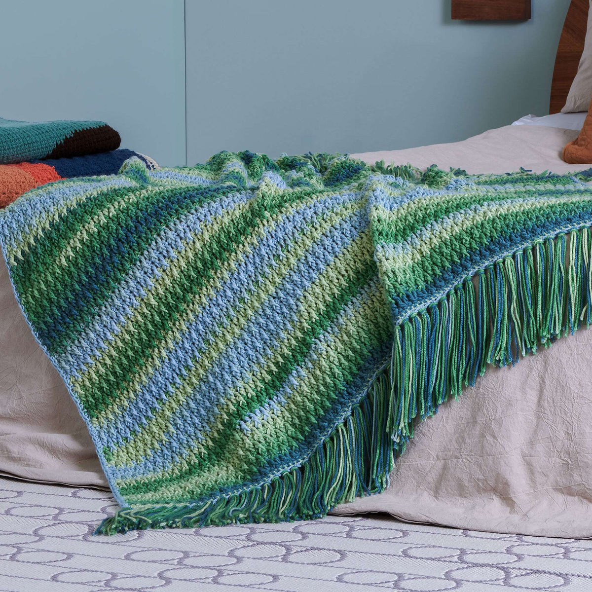 Crochet made in Caron Jumbo Ombre yarn
