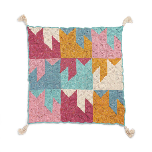 Crochet Blanket made in Caron Jumbo Twirl Yarn