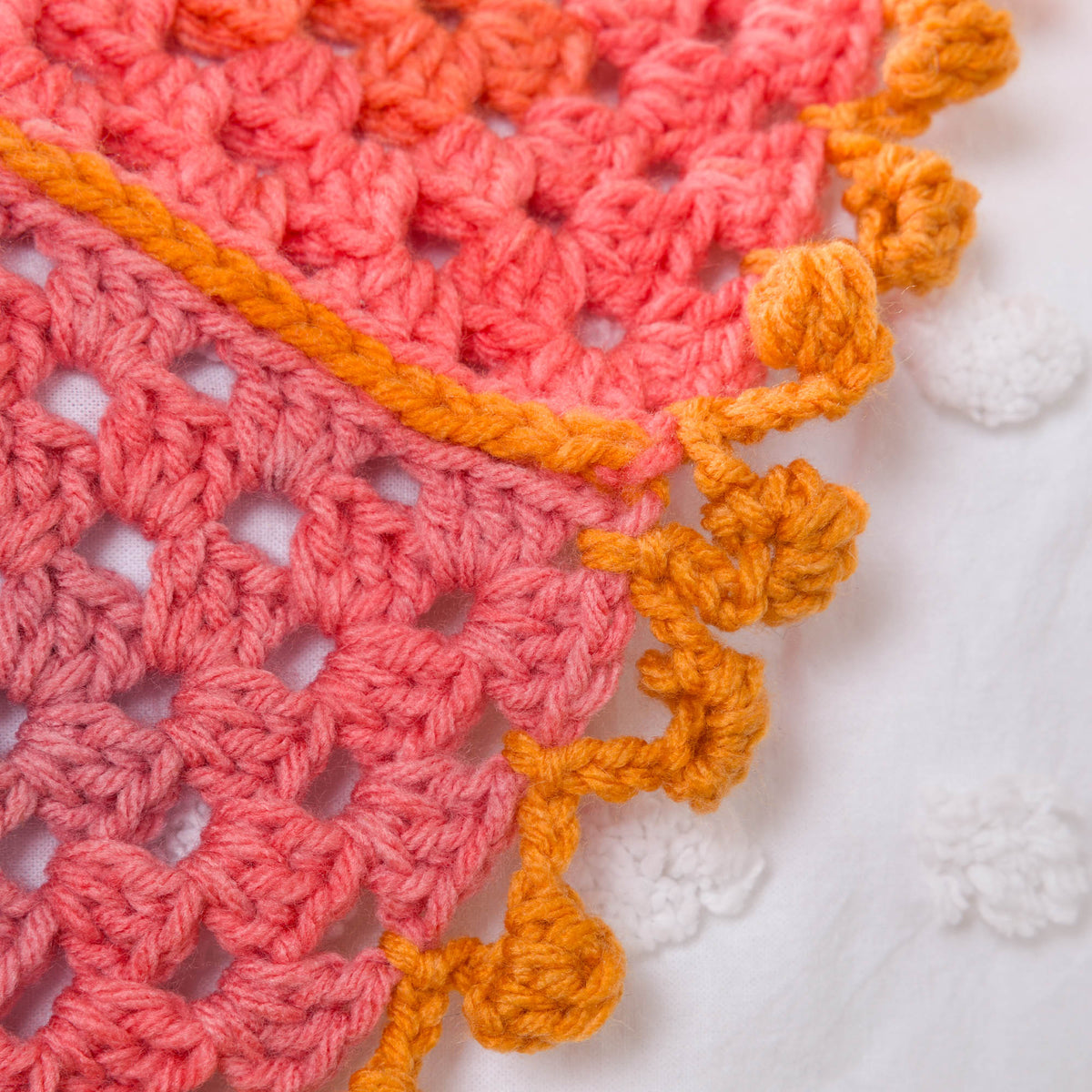 Crochet Quadrant Granny Blanket made using Caron yarn