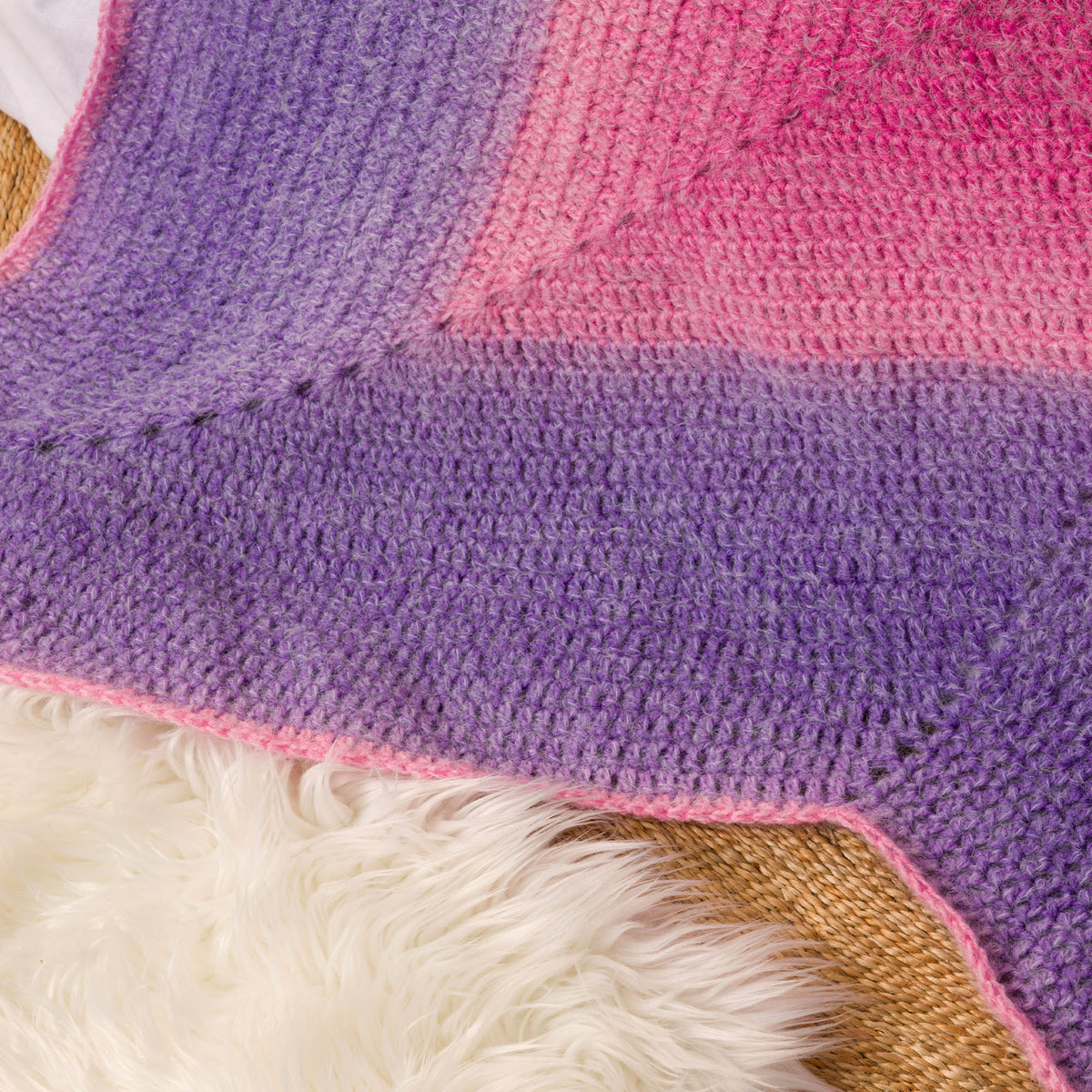 You'Re A Star Crochet Blanket made using Caron yarn