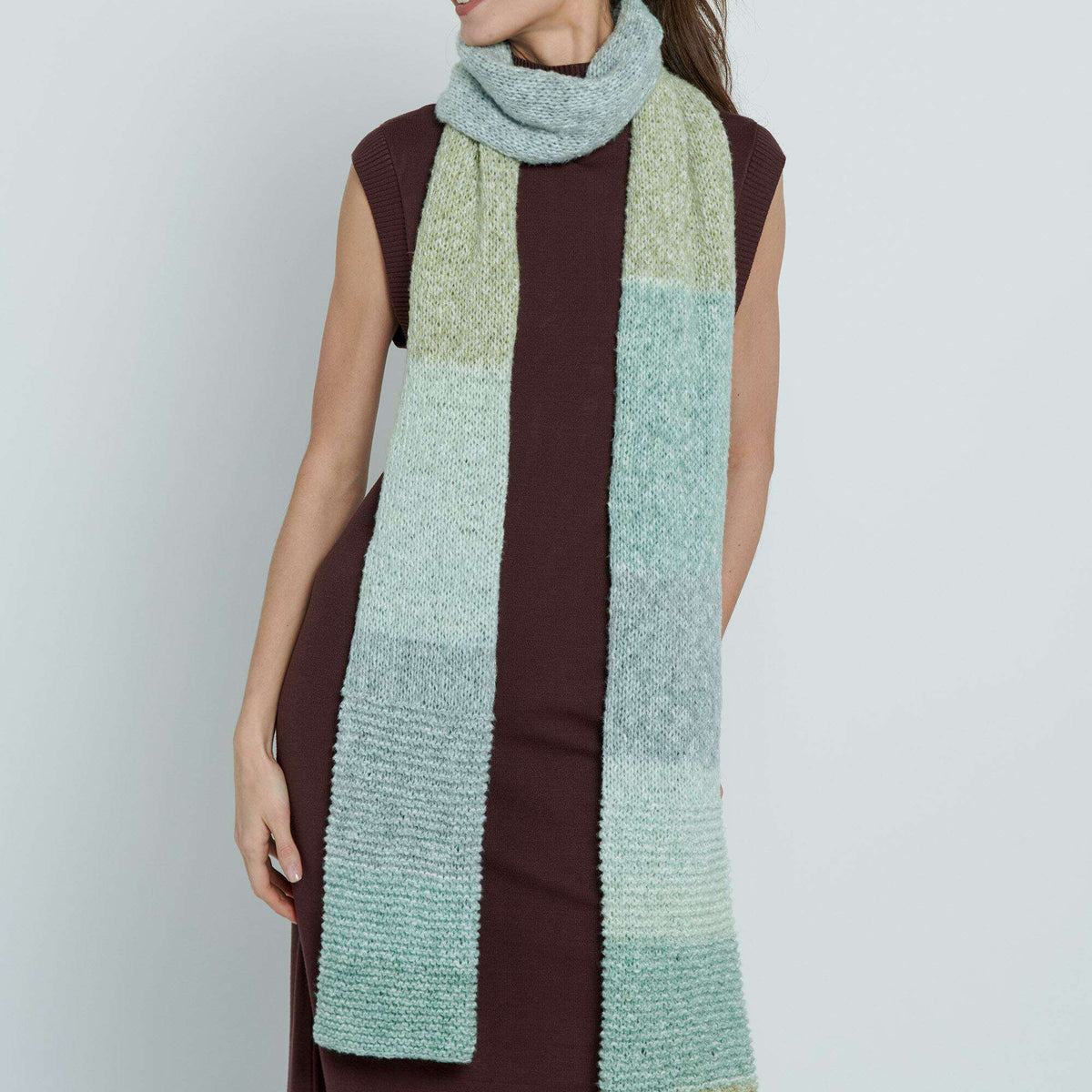 Knit Wrap made in Caron Cloud Cakes Yarn