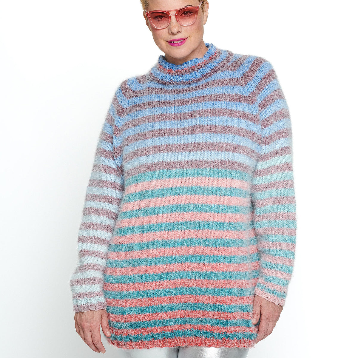 Knit Pullover made in Caron Colorama Halo Perfect Phasing Yarn
