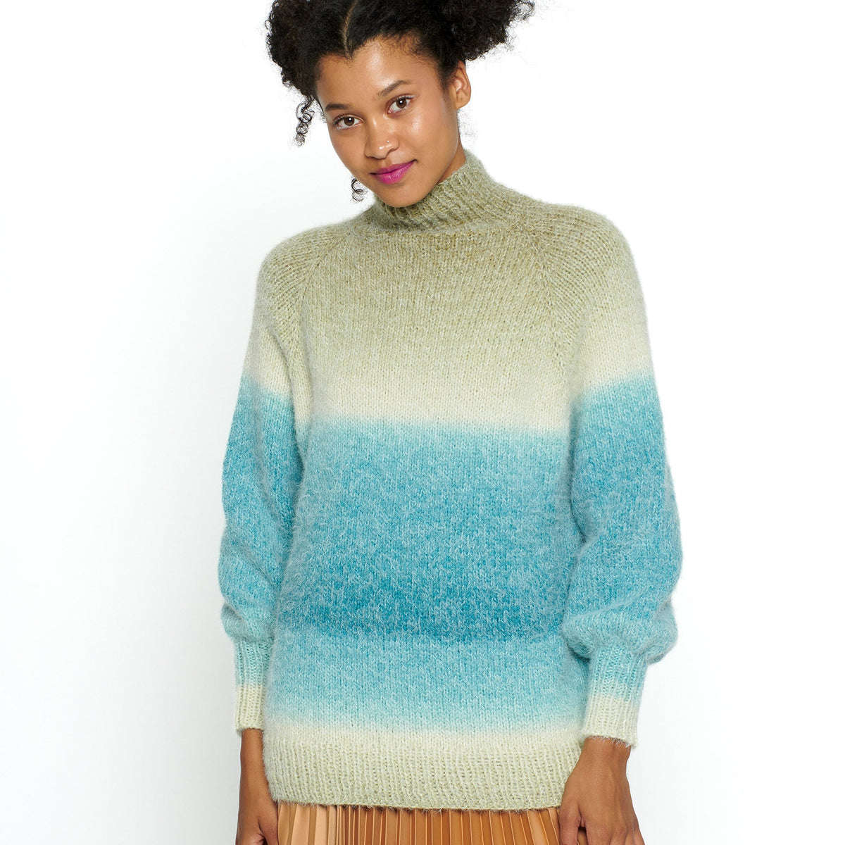 Knit Pullover made in Caron Colorama Halo Perfect Phasing Yarn