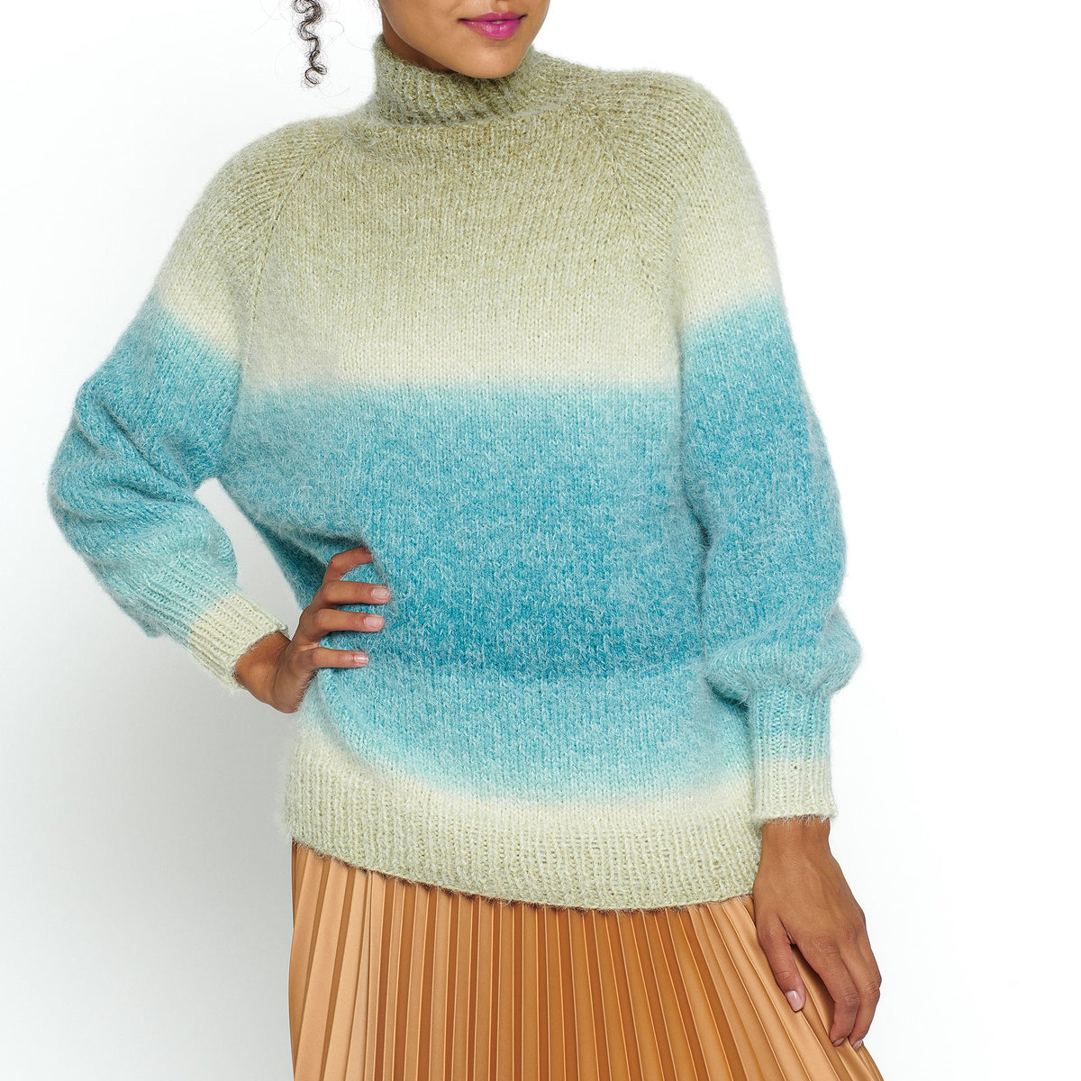 Knit Pullover made in Caron Colorama Halo Perfect Phasing Yarn