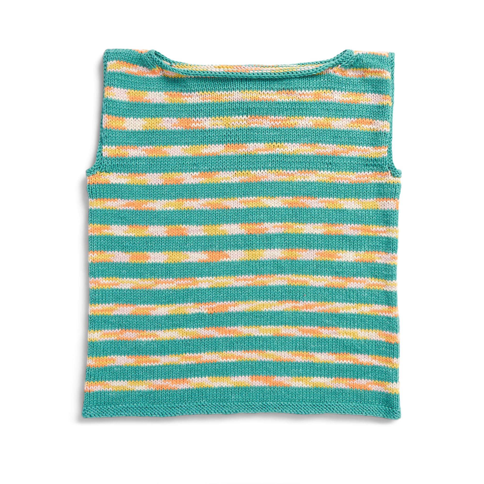 Free Beginner Caron Topnotch Knit Tank Pattern | Yarnspirations