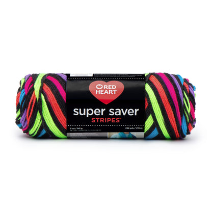 Red Heart Super Saver Yarn Neon Stripes