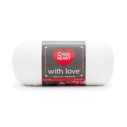 Red Heart With Love Yarn - Clearance shades White