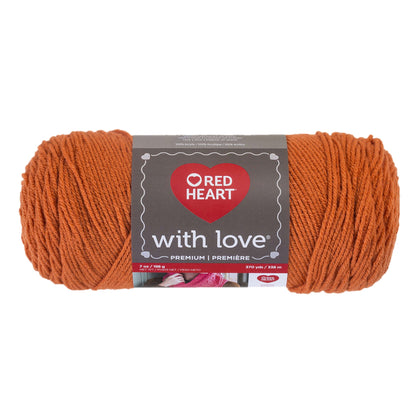 Red Heart With Love Yarn - Clearance shades Mango