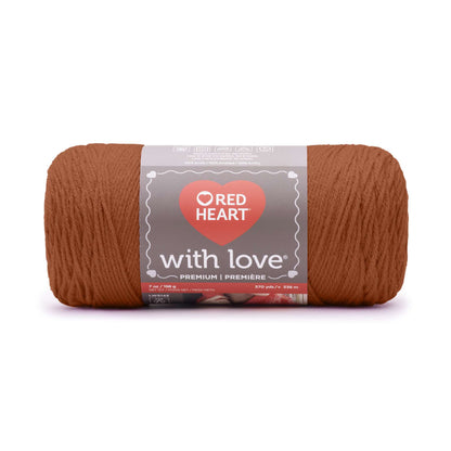 Red Heart With Love Yarn - Clearance shades Ochre Brown