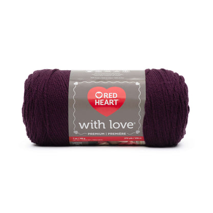 Red Heart With Love Yarn - Clearance shades Grape Jam