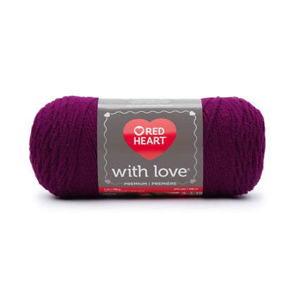 Red Heart With Love Yarn - Clearance shades Boysenberry